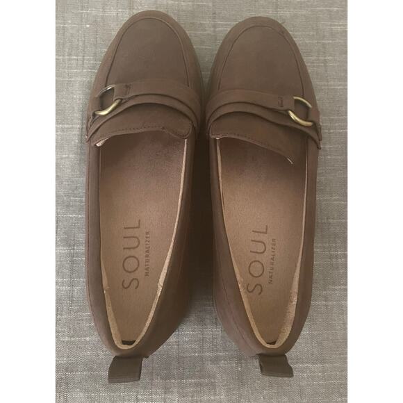 New SOUL Naturalizer Joyla Size 7.5 Brown Suede Leather Loafers - Picture 7 of 12